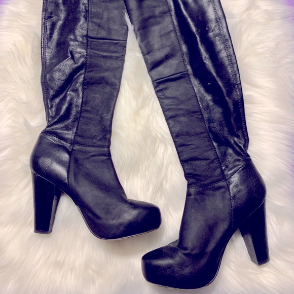 Steve Madden Rannsome Black Boots - Picture 1 of 11